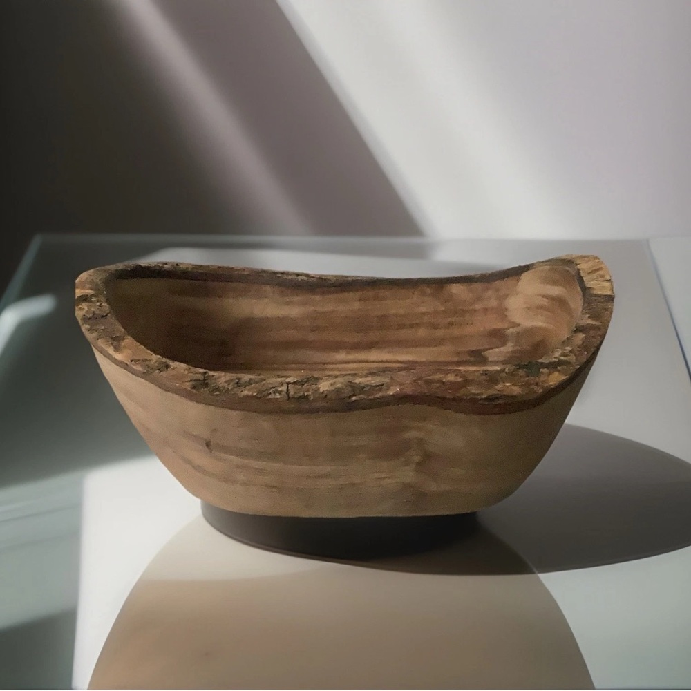 Unbranded Organic 10 0z Olive Wood Oval Bowl